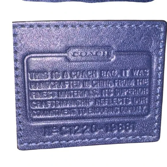 Coach Signature Graffiti Print Blue‎ Satchel Shoulder Bag Purse Handbag - Picture 8 of 10